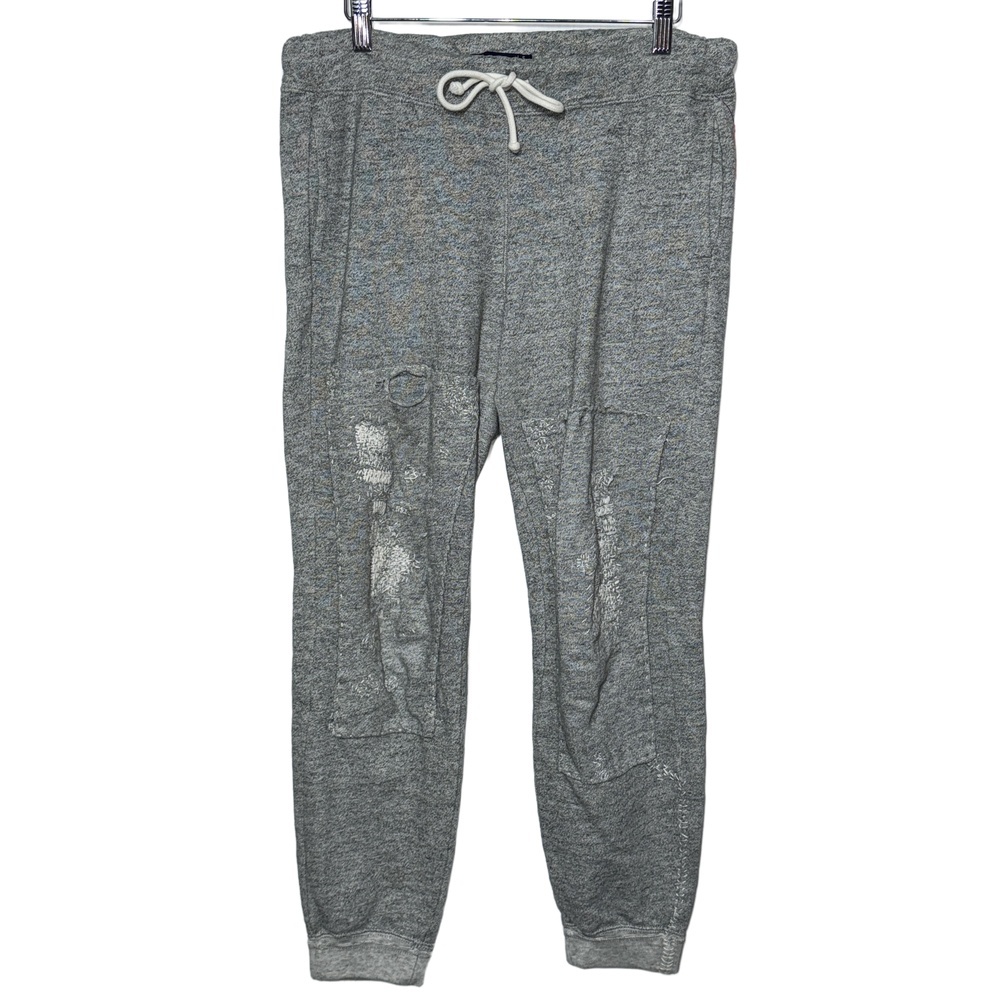 NEW Abercrombie & Fitch Gray Grey Drawstring Cuffed Sweatpants Joggers Size S